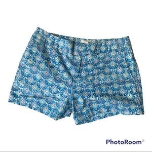 Blue Mandala Print Shorts